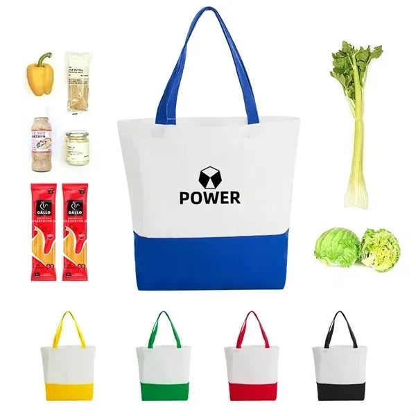 Two-Tone Canvas Tote Bag