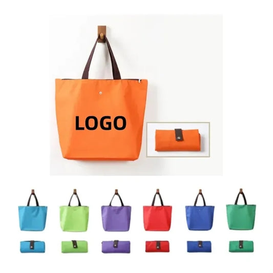 600D Polyester Portable Foldable Tote Bag