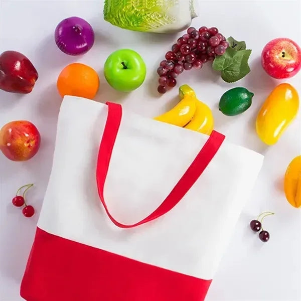 Two-Tone Canvas Tote Bag
