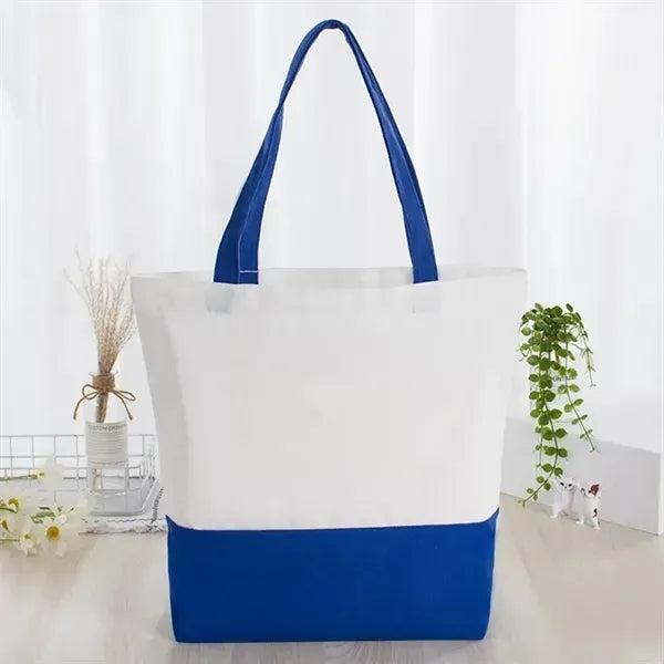 Two-Tone Canvas Tote Bag