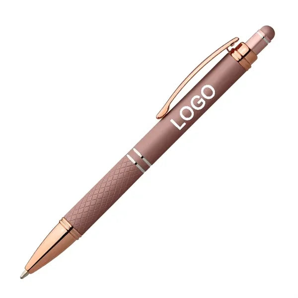 Quilted Grip Softy Metallic Stylus Rose Gold Pen