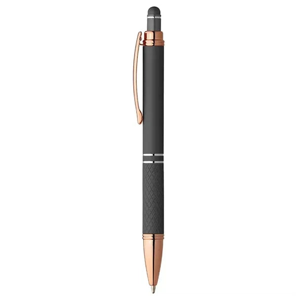 Quilted Grip Softy Metallic Stylus Rose Gold Pen