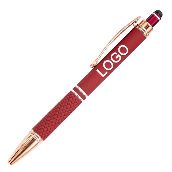 Quilted Grip Softy Metallic Stylus Rose Gold Pen