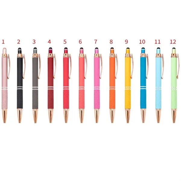 Quilted Grip Softy Metallic Stylus Rose Gold Pen