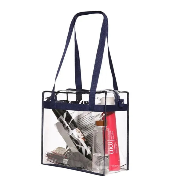 Transparent PVC Waterproof Travel Shopping Storage Tote Bag