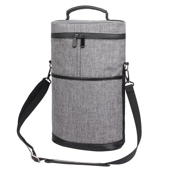 2 Bottle Insulated Portable Oxford Wine Bag