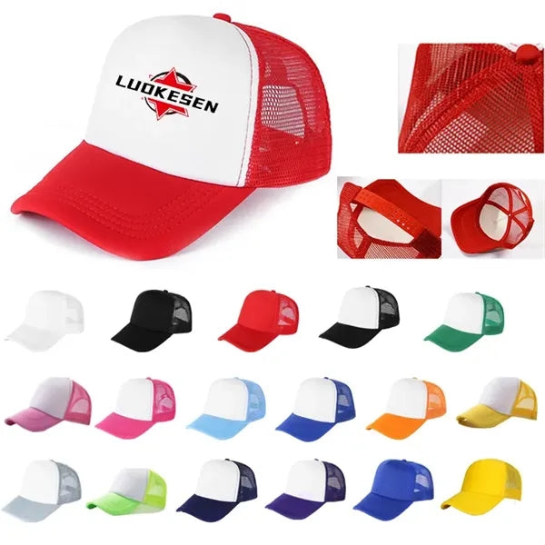 Two Tone Trucker Mesh Cap with Adjustable Snapback Strap