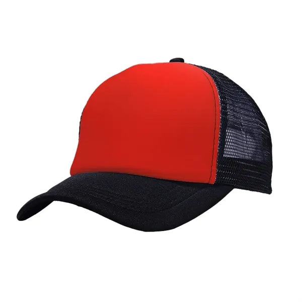 Two Tone Trucker Mesh Cap with Adjustable Snapback Strap