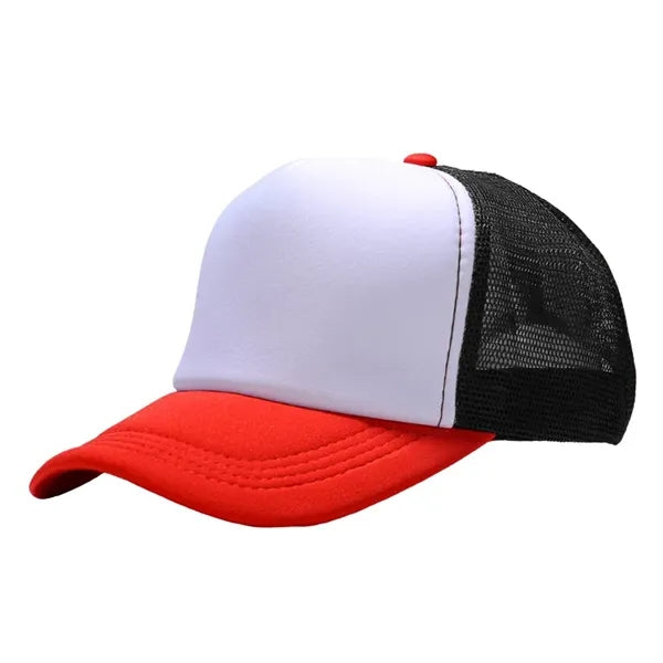 Two Tone Trucker Mesh Cap with Adjustable Snapback Strap
