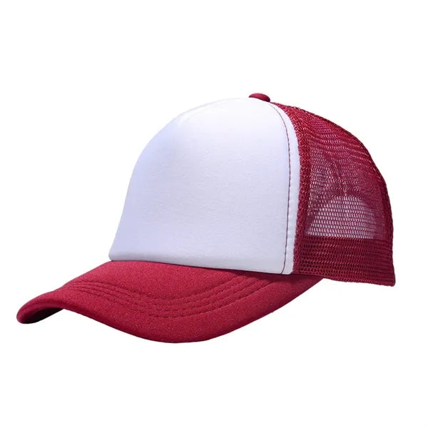 Two Tone Trucker Mesh Cap with Adjustable Snapback Strap