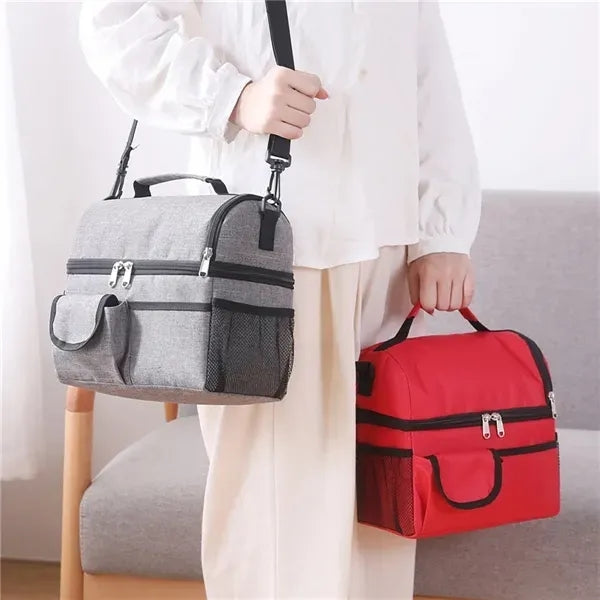 Lunch Bag Insulated, Dual Compartment Lunchbox