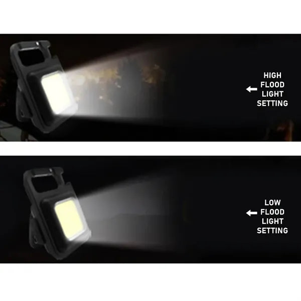 Aluminum IPX4 COB Multi-Function Flashlight