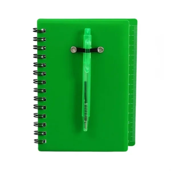 Spiral Notebook With Pen and Sticky Notes