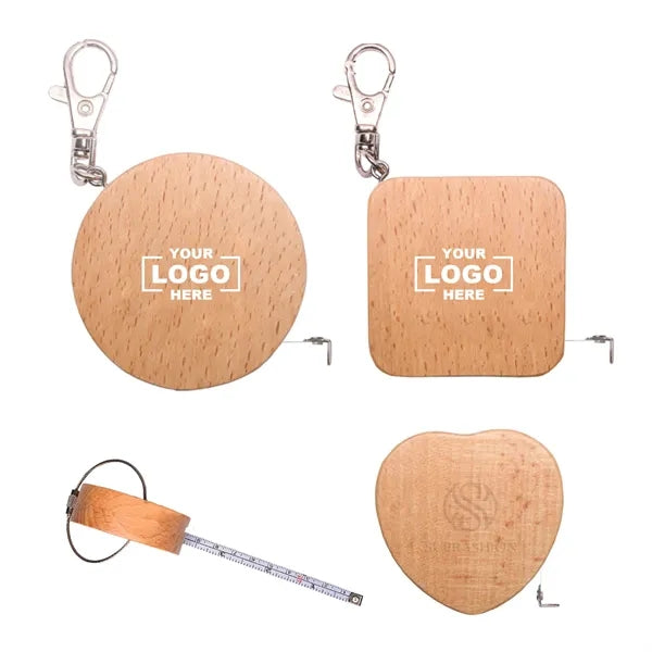 6ft Wood Tape Measure with Keychain