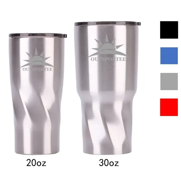 20/30 oz. Vacuum Insulated Twisted Stainless Steel Tumbler