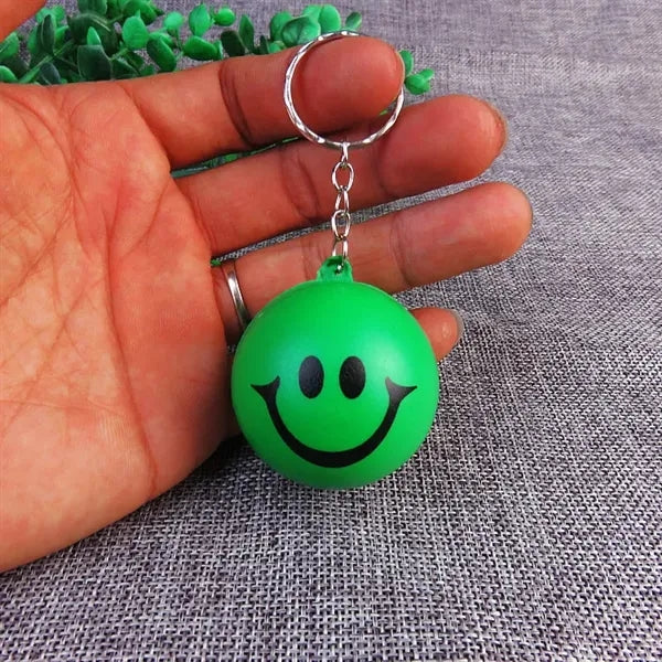 Volleyball/Star/Smile Face Stress Reliever Key Chain
