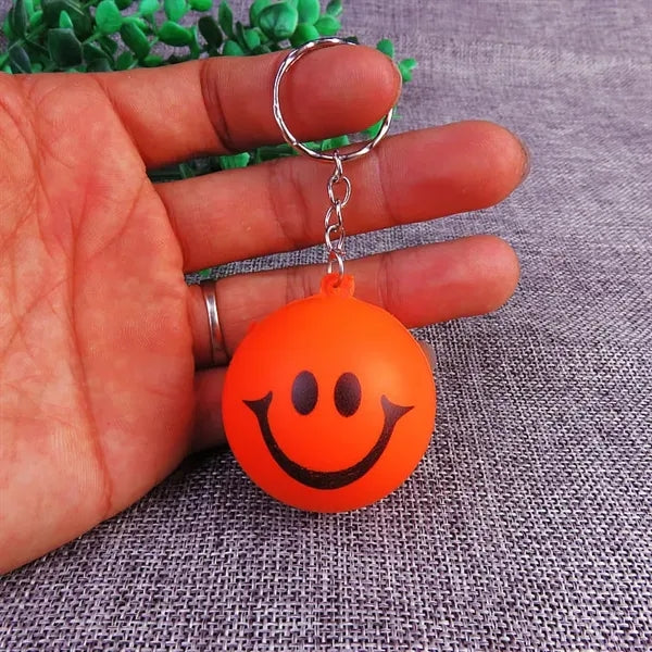 Volleyball/Star/Smile Face Stress Reliever Key Chain