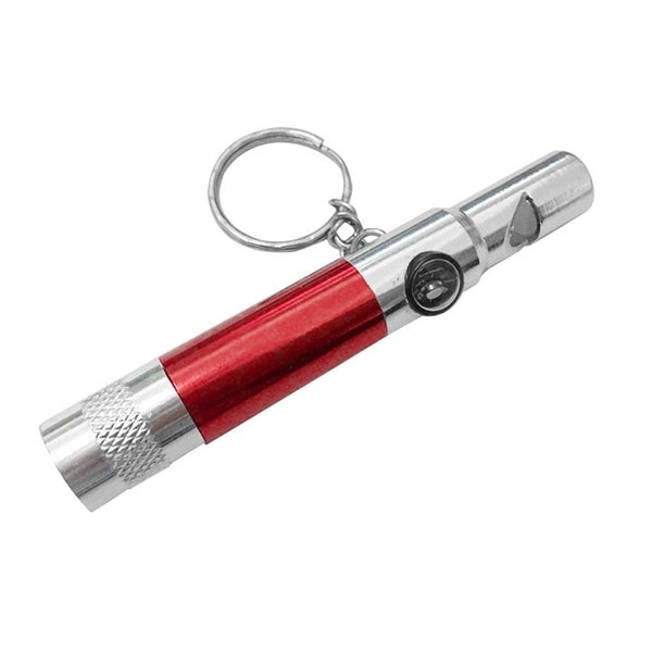 Mini flashlight whistle