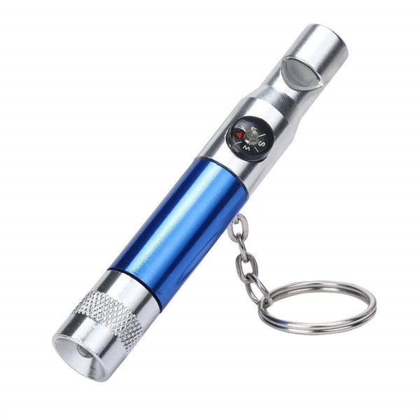 Mini flashlight whistle