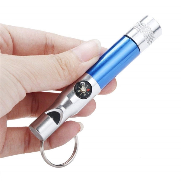 Mini flashlight whistle