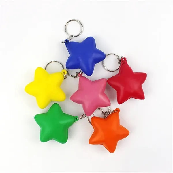 Volleyball/Star/Smile Face Stress Reliever Key Chain