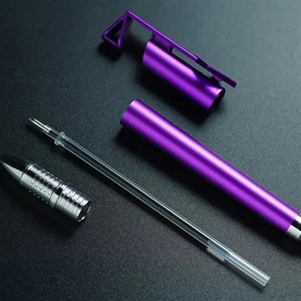 3-in-1 ABS QR Code Stylus Ballpoint Pen w/Phone Stand