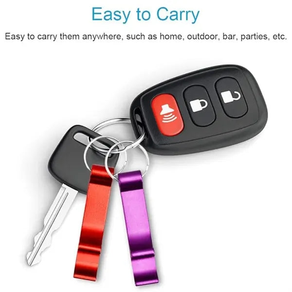 Aluminum Alloy Matte Finish Beer Soda Bottle Opener Keychain
