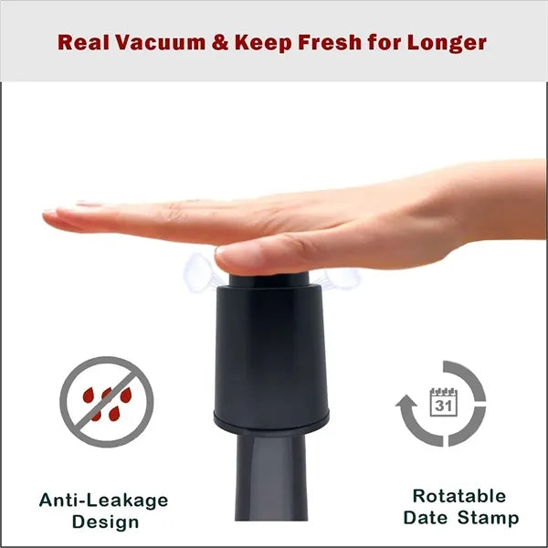 Vacuum Wine Preserver With Date Stamp