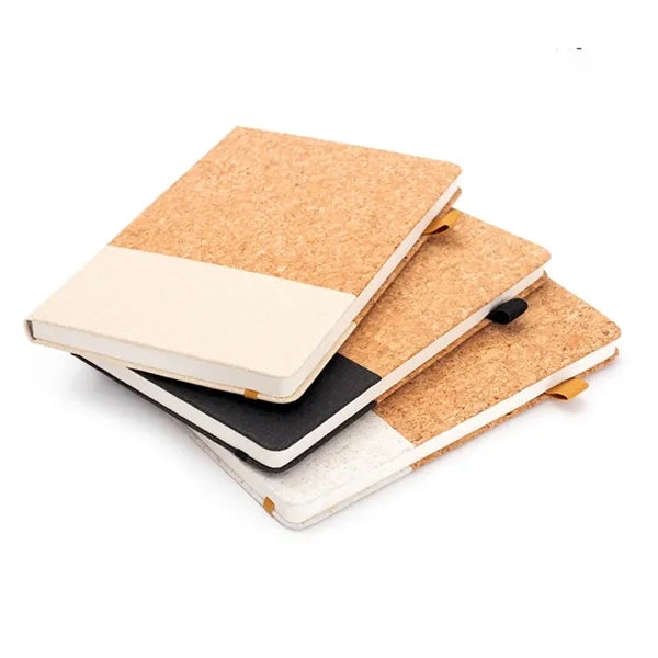 Eco Friendly Cork Gift Soft Wood Notebook Set with Pen