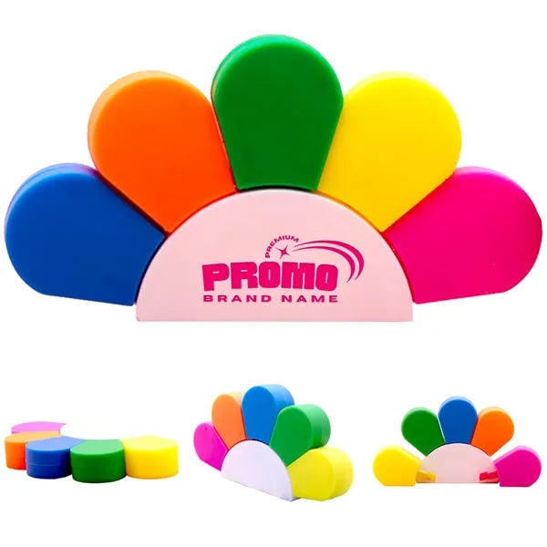 5 In 1 Flower Watercolor Fluorescent Pen Petals Highlighters