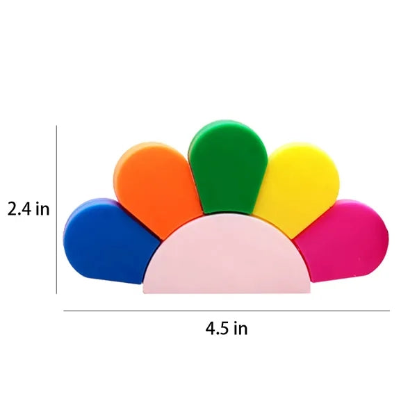 5 In 1 Flower Watercolor Fluorescent Pen Petals Highlighters
