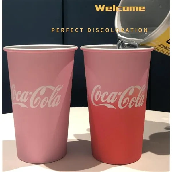 Aluminum Color Changing Cup 450ml Outdoor Portable