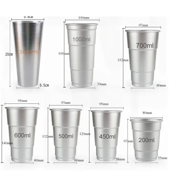 Aluminum Color Changing Cup 450ml Outdoor Portable