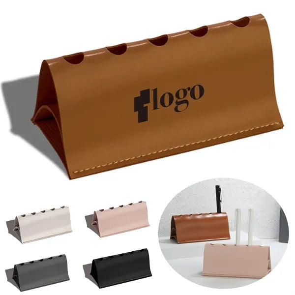 PU Leather Pen Holder Display Stand