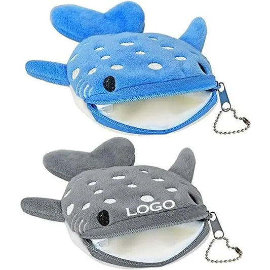 Shark Coin Purse With Zipper Keychain