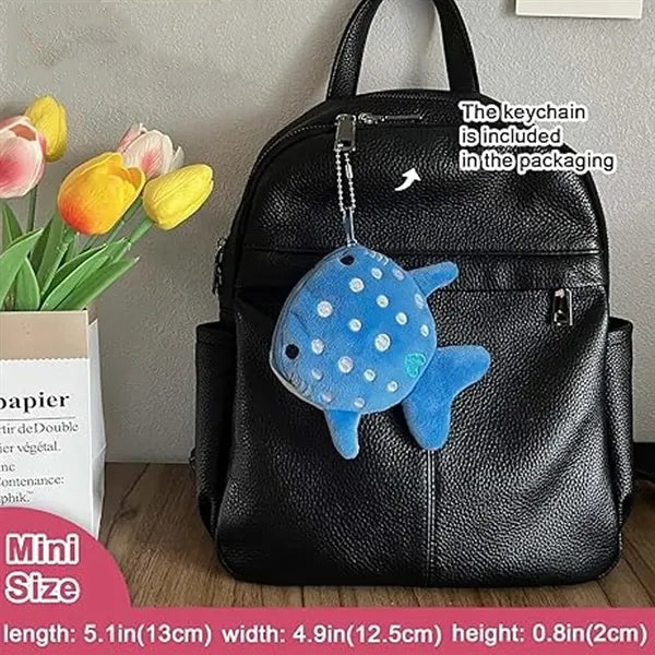 Shark Coin Purse With Zipper Keychain