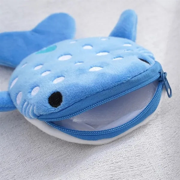 Shark Coin Purse With Zipper Keychain