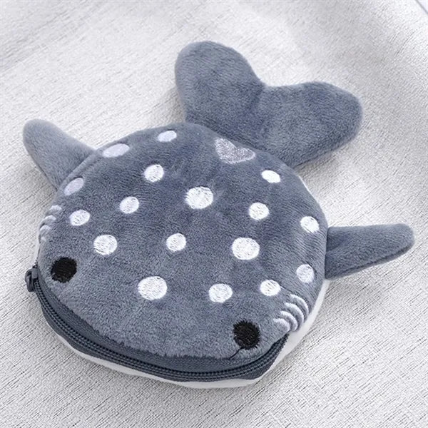 Shark Coin Purse With Zipper Keychain