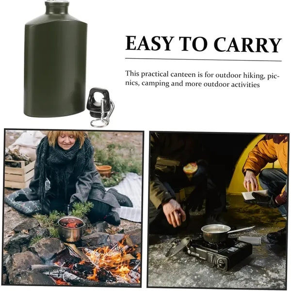 Outdoor Flat Kettle Carry Camping With Hook Sports