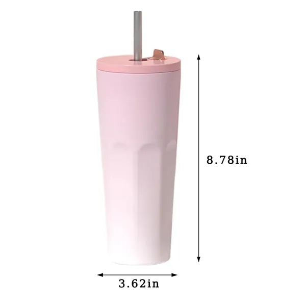 Automatic Spring Straw Insulation Tumbler