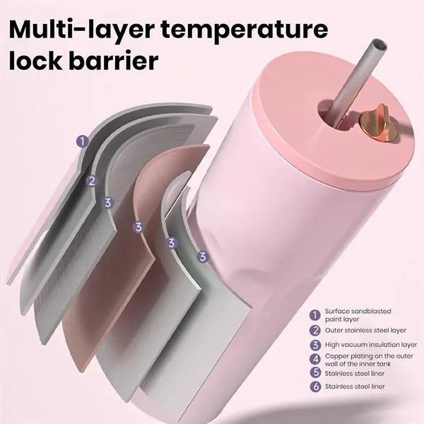 Automatic Spring Straw Insulation Tumbler