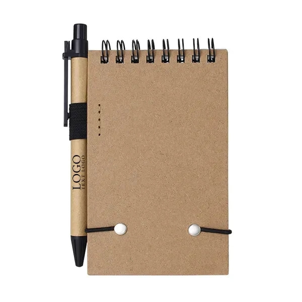 Mini Spiral Notebook Matching Colored Pen