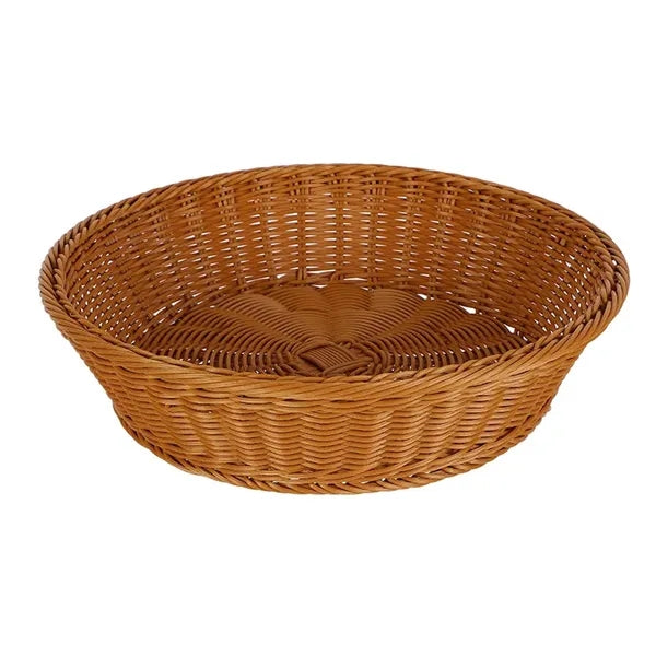 Hand-Woven Rattan Storage Wicker Basket 13.78"x9.84"x2.76"
