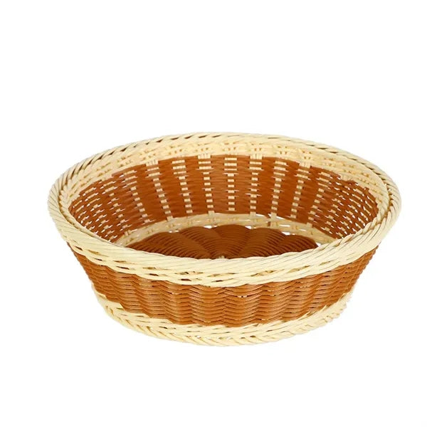 Hand-Woven Rattan Storage Wicker Basket 13.78"x9.84"x2.76"