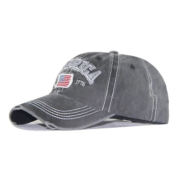 American Flag Baseball Cap Embroidered Retro Six Panels Hat