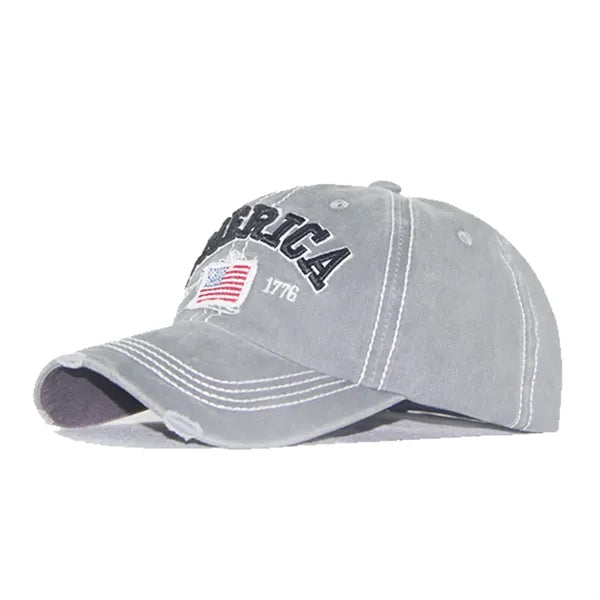 American Flag Baseball Cap Embroidered Retro Six Panels Hat