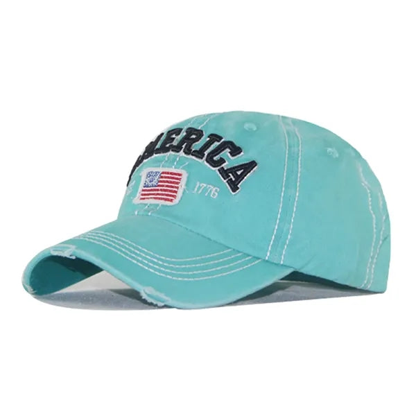 American Flag Baseball Cap Embroidered Retro Six Panels Hat