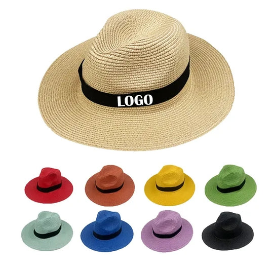 Travel Panama Summer Wide-brimmed Straw Hat