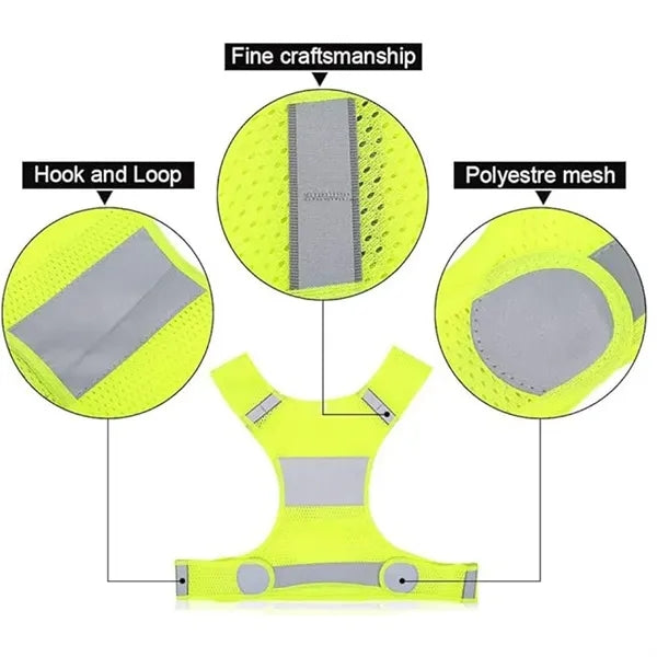High Visibility Polyester Reflective Running Vest Safety