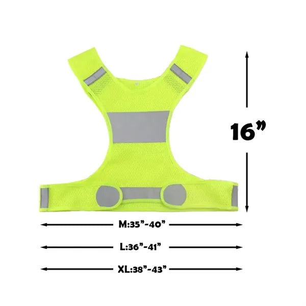 High Visibility Polyester Reflective Running Vest Safety